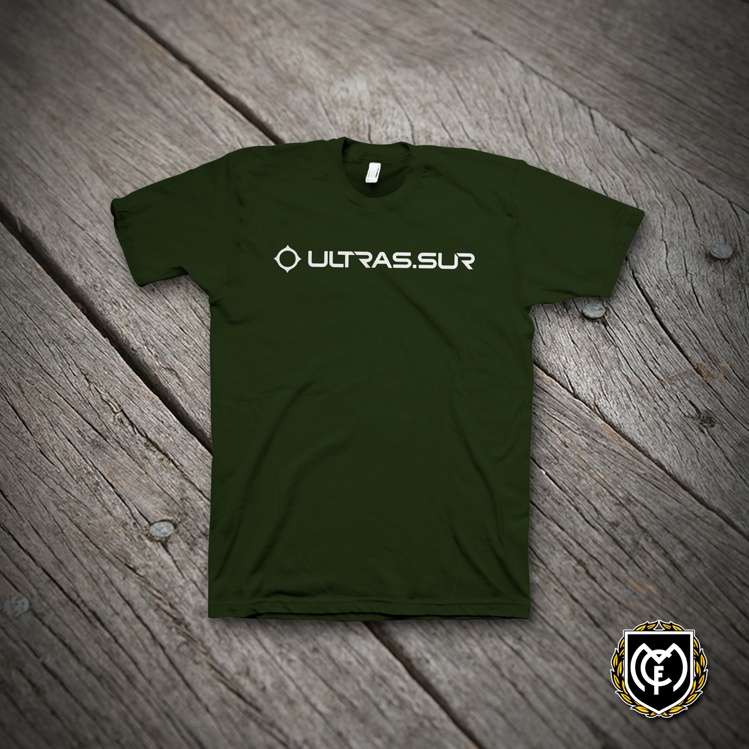 Ref: Camiseta verde serigrafia terciopelo