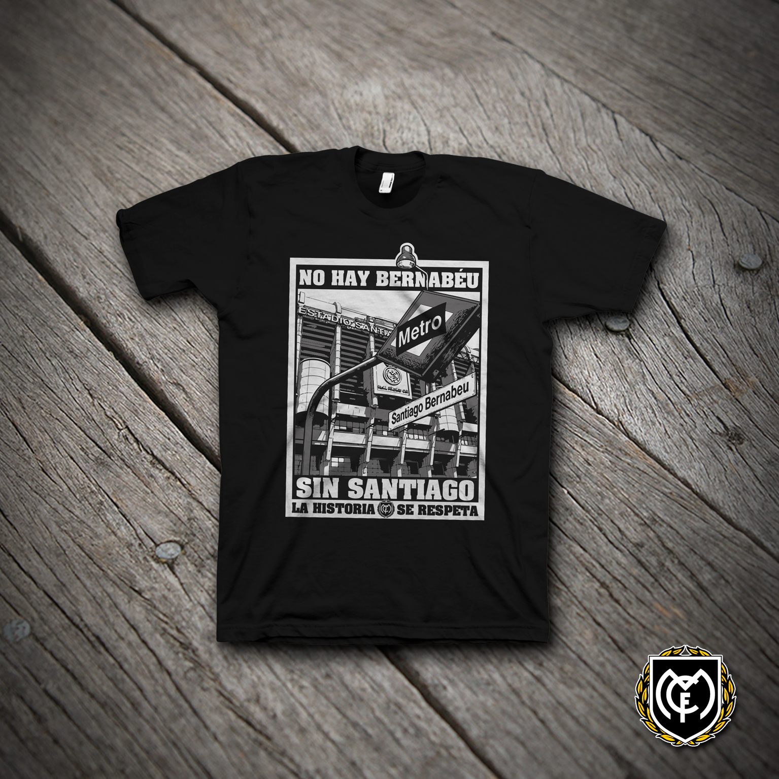 Camiseta negra Santiago Bernabéu