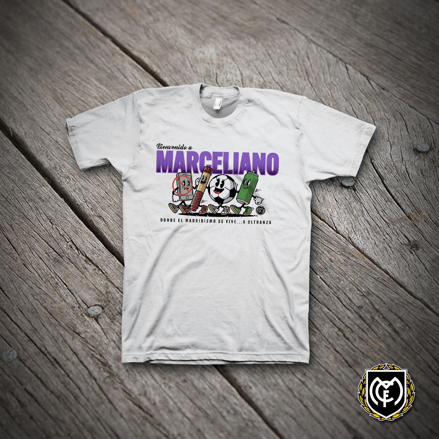 Camiseta blanca Bienvenido a Marceliano